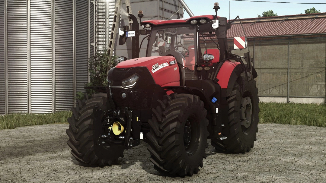 Farming Simulator 25 mod: Case IH Puma 185-240 tractor with large tires and detailed cabin, suitable for agricultural tasks in FS25.