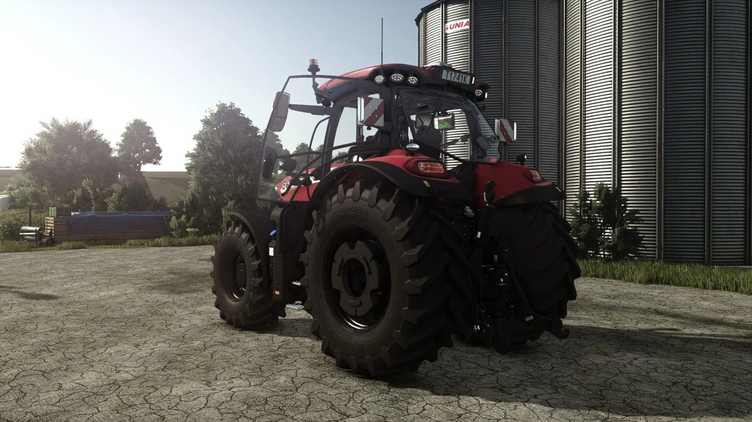 Farming Simulator 25 mod: Case IH Puma 185 - 240 tractor on a farm, detailed exterior view, part of FS25 mods collection.