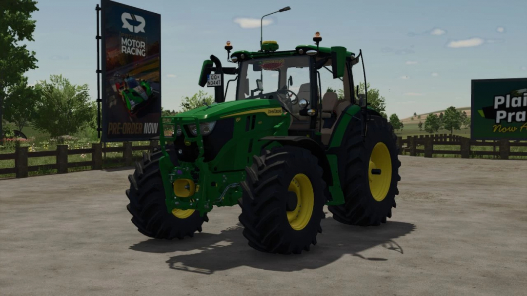 Farming Simulator 25 mod featuring a John Deere 6R 145-185 tractor with realistic details.