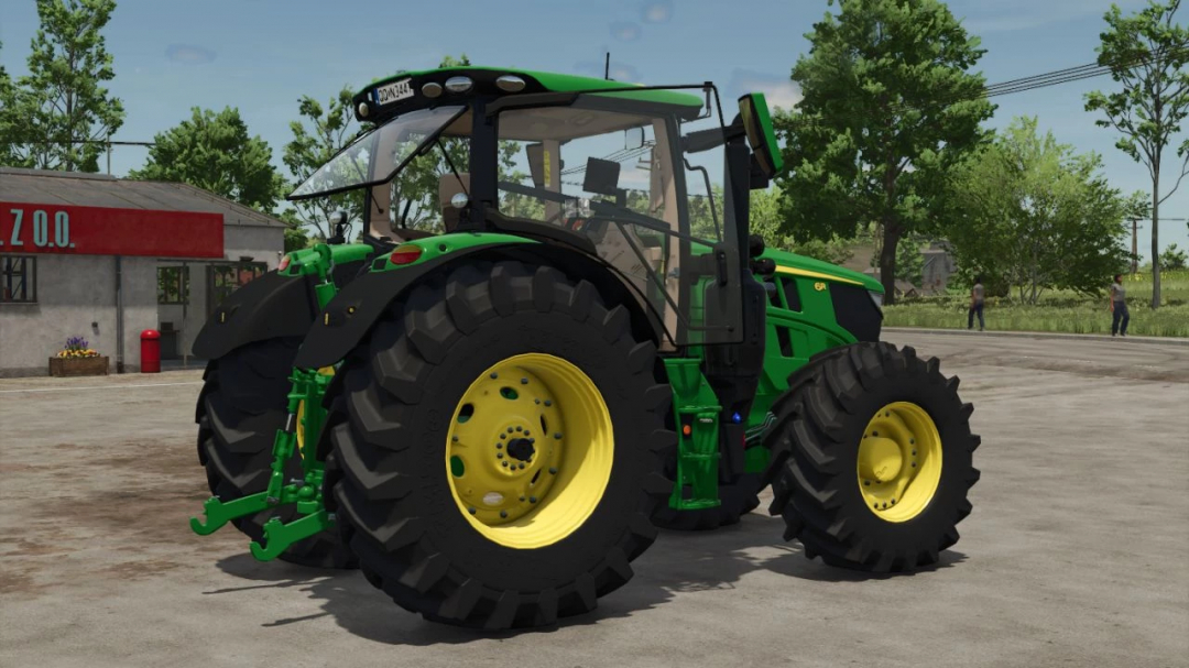 Farming Simulator 25 mod: John Deere 6R 145-250 tractor, realistic agricultural vehicle for FS25 mods.