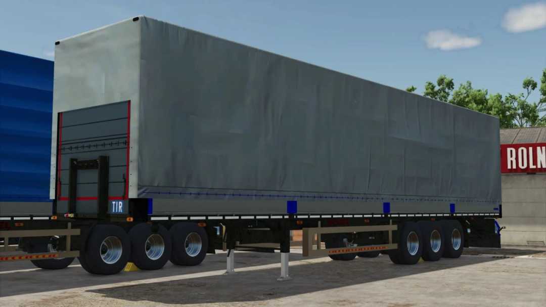 FS25 mod: KÖGEL Trailer pack v1.0.0.0 featuring a large covered trailer, perfect for transportation tasks in Farming Simulator 25.