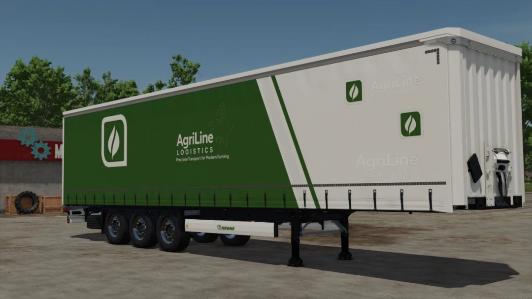 Farming Simulator 25 mod: Krone Profi Liner AgriLine logistics trailer in FS25 game.