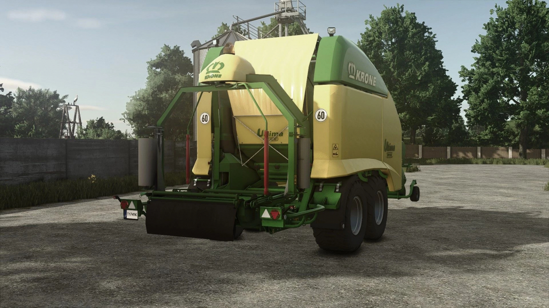 Farming Simulator 25 mods: Krone Ultima CF 155 XC v1.0.0.0 agricultural machinery in the game environment.