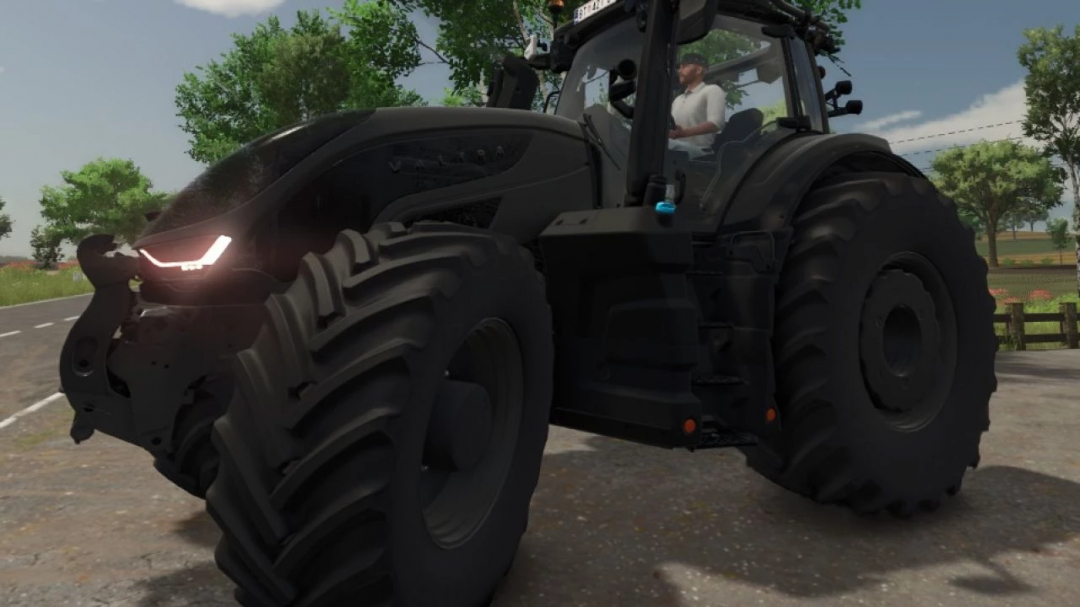 Farming Simulator 25 mod: Valtra S BlackedOut v1.0.0.0, a sleek black tractor for farming tasks in FS25.