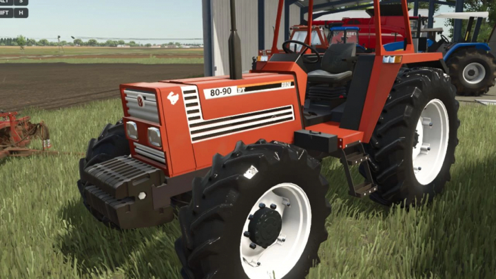fs25-mods, Fiatagri 80-90/80-90 No Cab Series mod for Farming Simulator 25, featuring realistic tractor details and design.