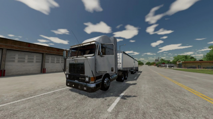 fs22-mods, Farming Simulator 22 mod: International 9800 BR truck on the road, part of FS22 mods collection.