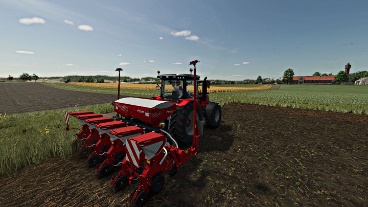 fs25-mods, Farming Simulator 25 mod showing the Kverneland Optima V v1.0.0.0 in a field on FS25.