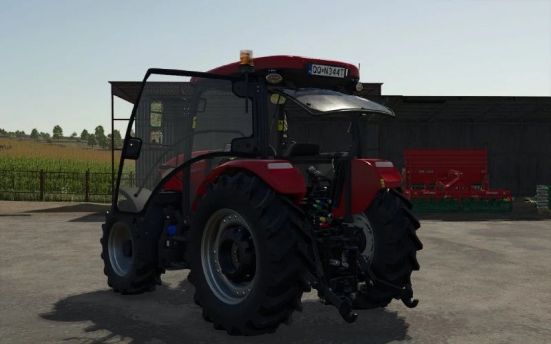 Farming Simulator 25 mod featuring a red Case IH Farmall tractor with Case IH L630 A series, suitable for FS25 mods gameplay.