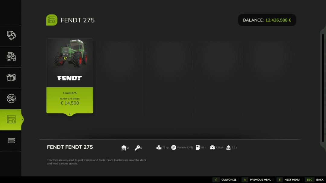 Fendt 275s V1.0.0.1