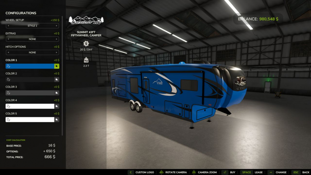 Summit 43ft 5th Wheel Camper V1.0