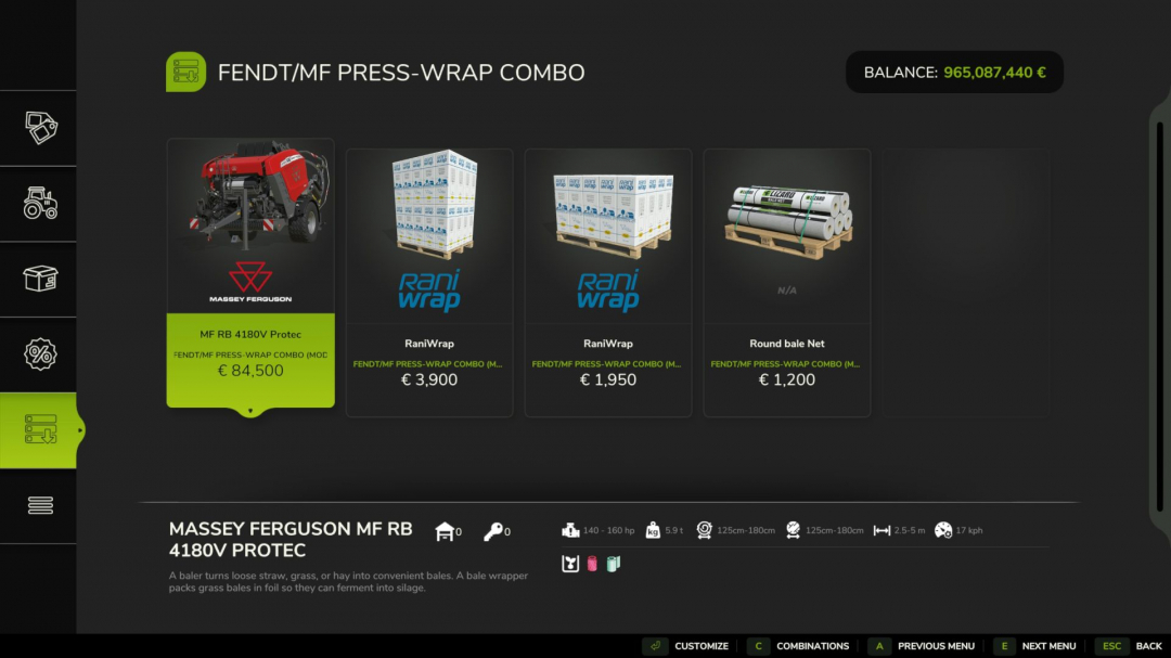 Fendt/MF Baler-wrapping Combination V1.0.0.1