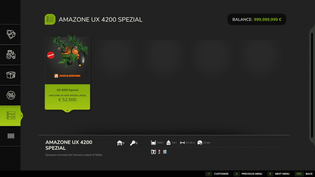 AMAZONE UX 4200 Special V1.0