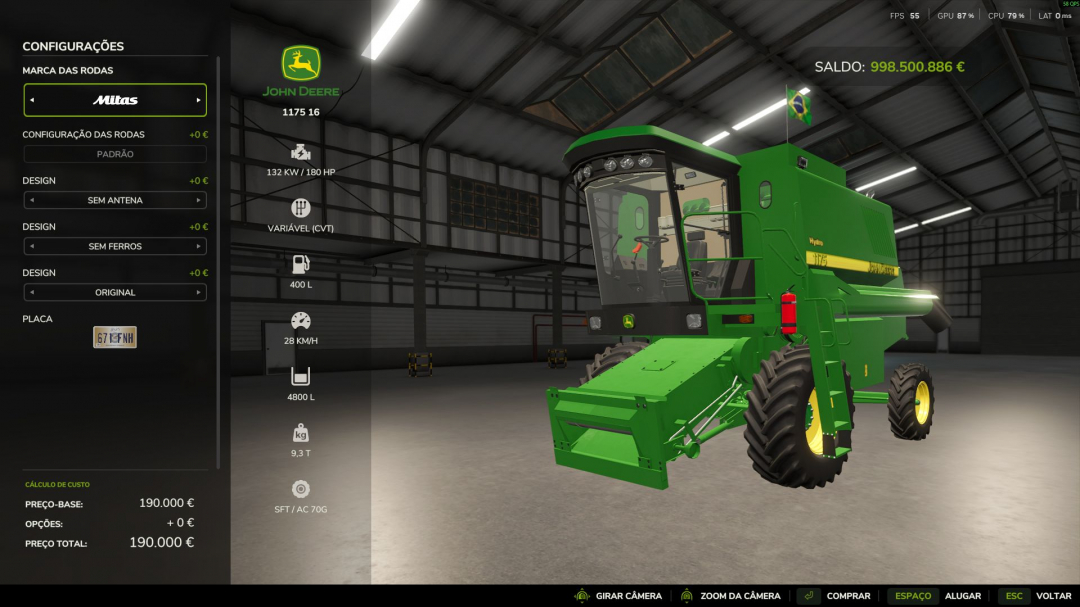 John Deere 1175 2016 V1.0