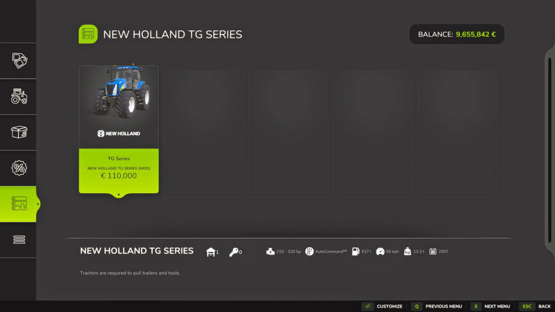 New Holland TG V1.0.0.1