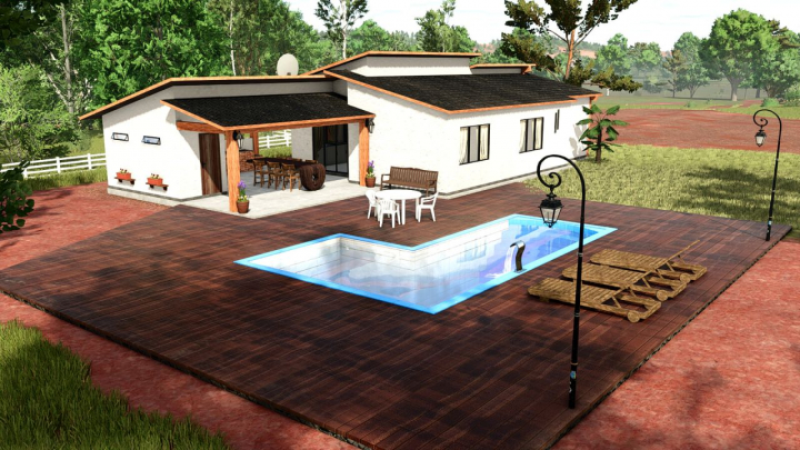 fs25-mods,  House With Pool V1.0