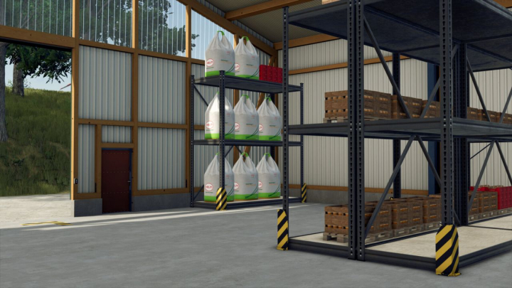 fs25-mods, Large Hall With Heavy-Duty Shelving V1.0