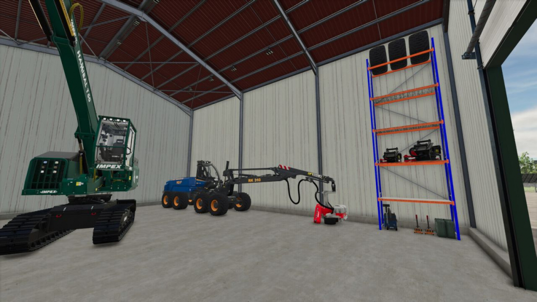 Forestry Machinery Hall With Workshop V1.0