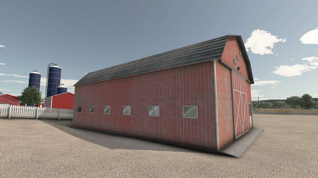 Old Barn With Flag v1.0