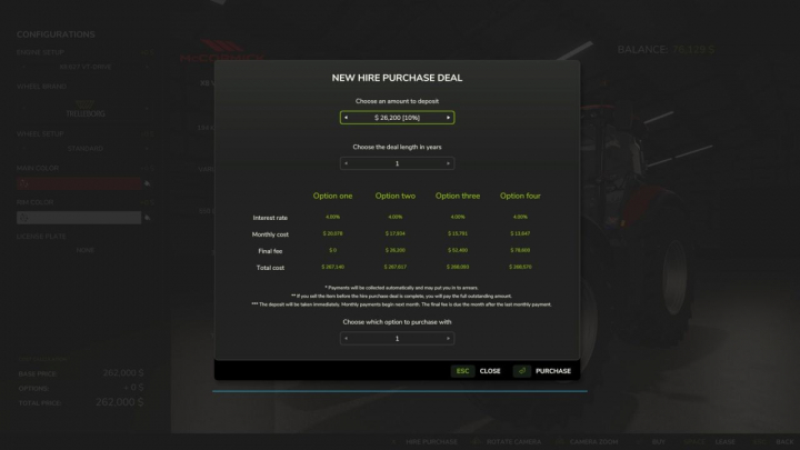 fs25-mods, Hire Purchasing V1.0.0.3
