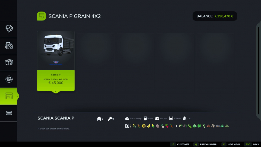 Scania P220/360-7L/9L V1.0