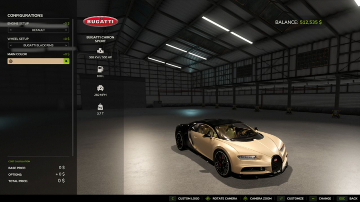 fs25-mods,  Bugatti Chiron V1.0.1