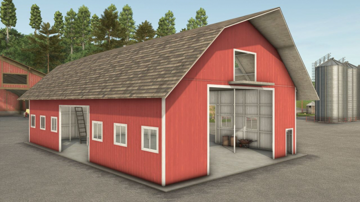 fs25-mods, Wooden Open Barn V1.0