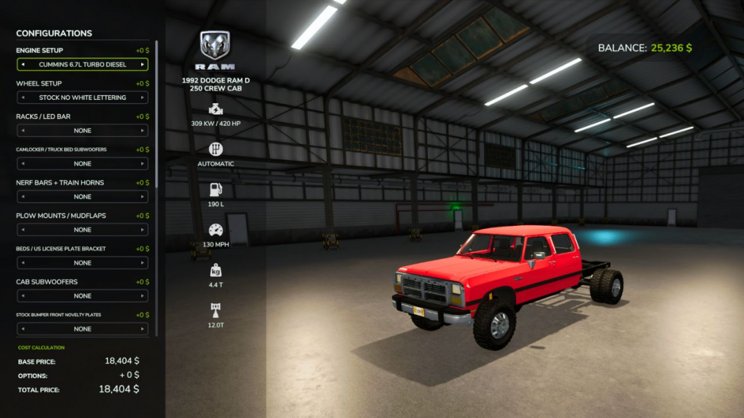 1992 Dodge Ram D 250 Crew Cab V1.0.0.3