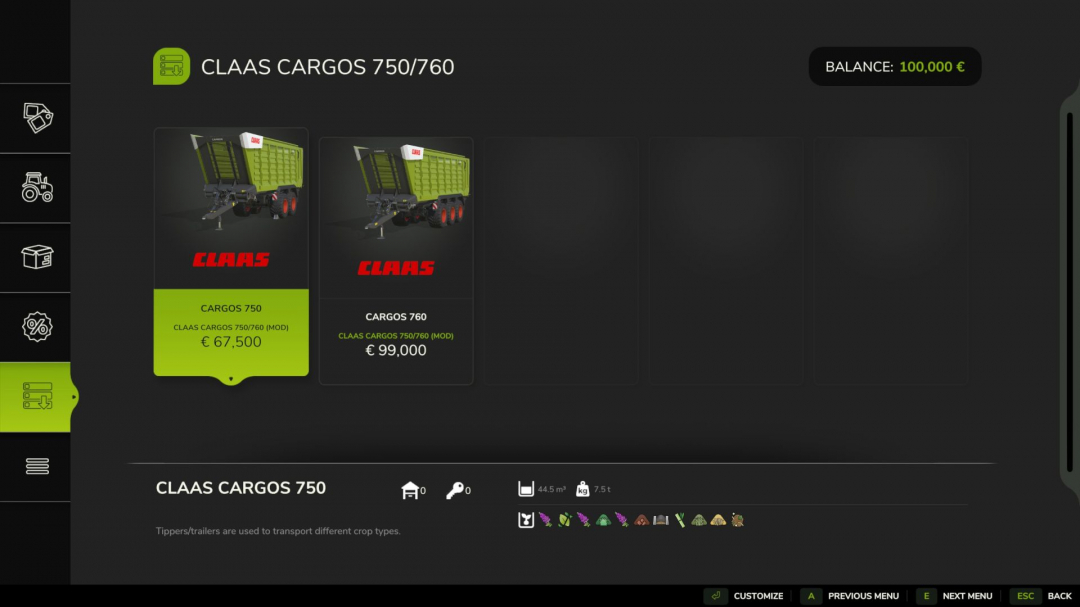 Claas Cargos Pack V1.0