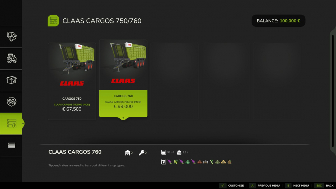 Claas Cargos Pack V1.0
