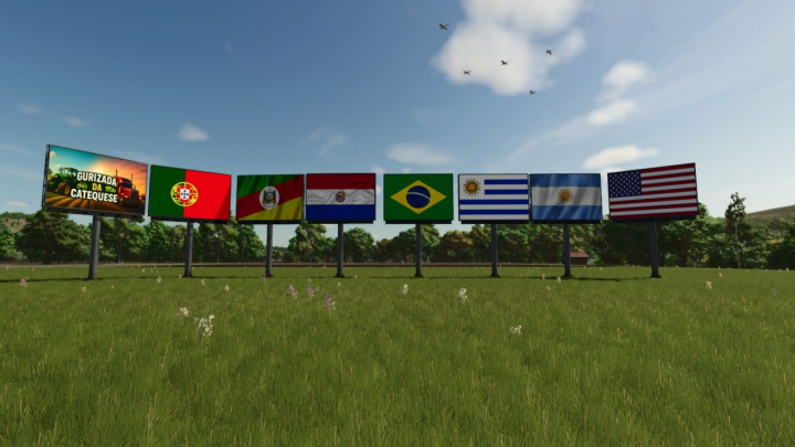 fs25-mods,  Country flags billboards V1.0