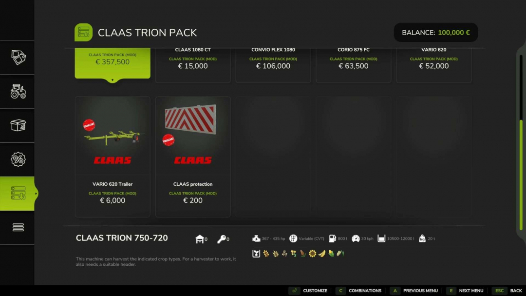 CLAAS TRION Pack v1.0.0.1
