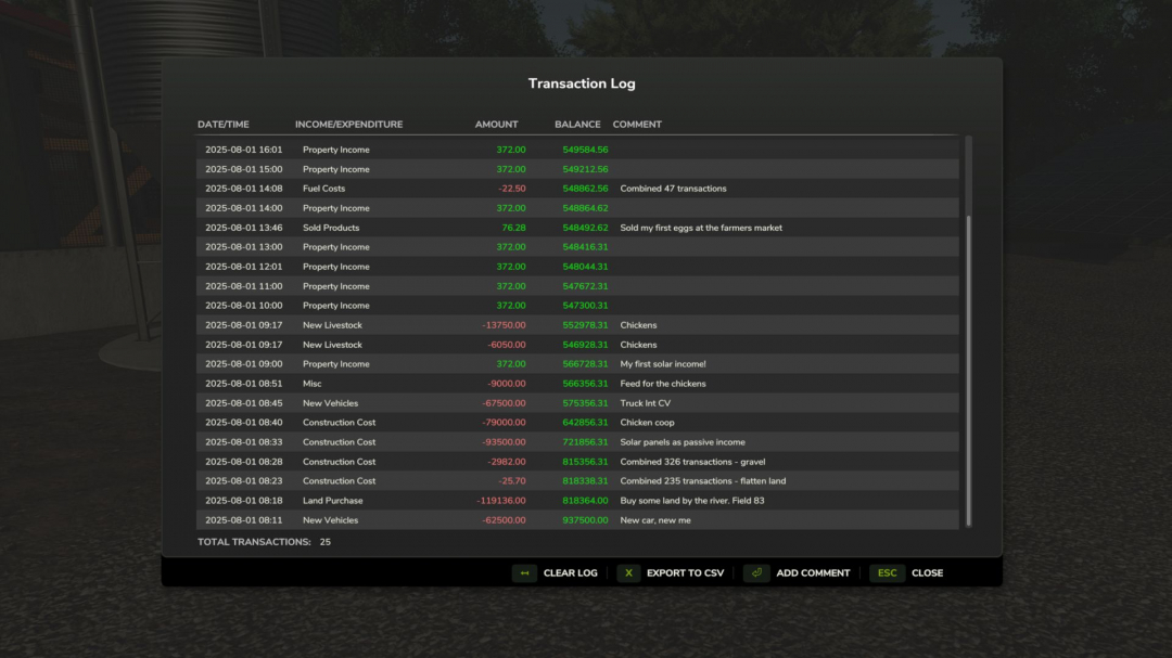 Transaction Log V1.1