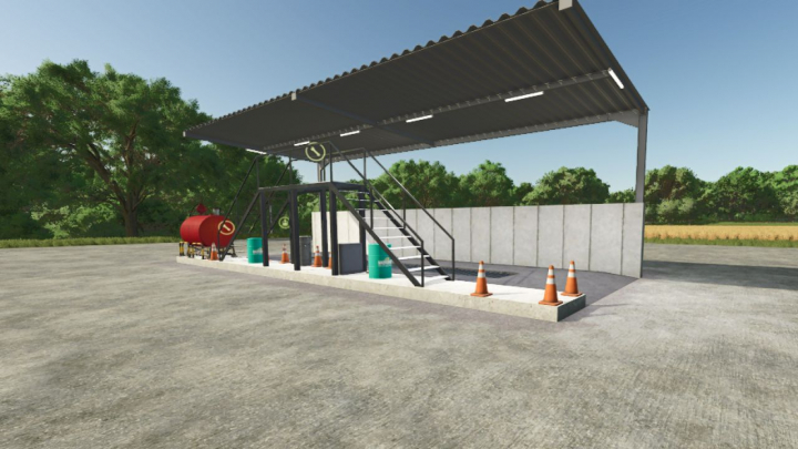 fs25-mods, Car wash and workshop with gas station V1.0
