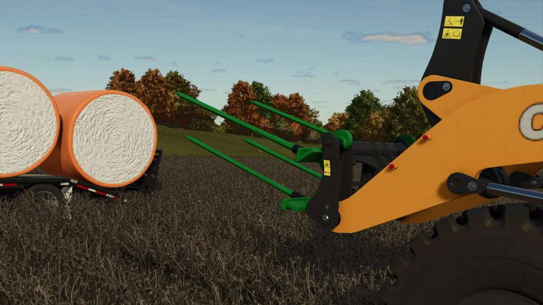 Round Cotton Module Spear For Wheel Loaders v1.0