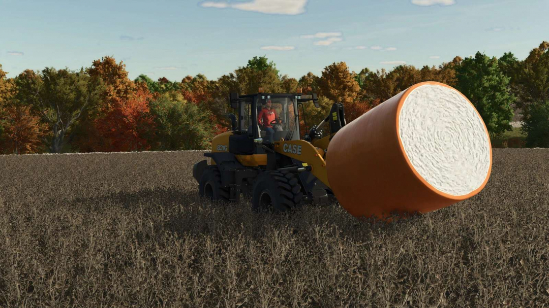Round Cotton Module Spear For Wheel Loaders v1.0