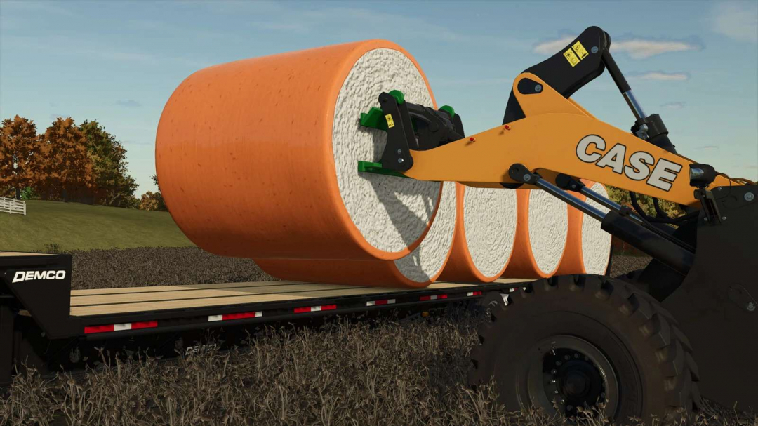 Round Cotton Module Spear For Wheel Loaders v1.0