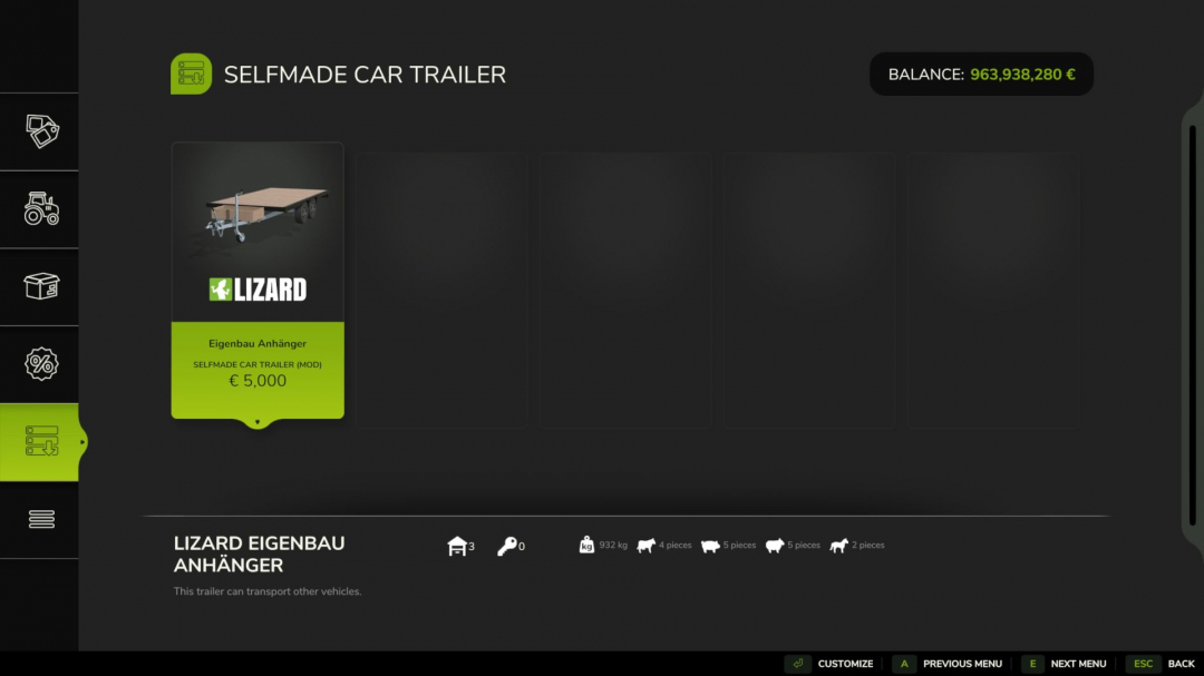 Homemade car trailer V1.0