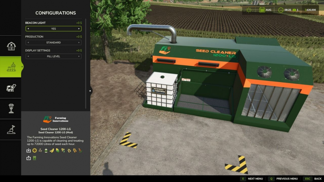 Seed Cleaner 1200-LG V1.0