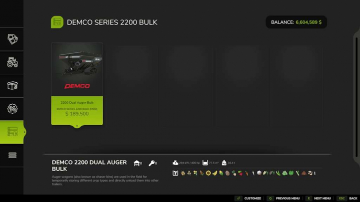 fs25-mods, Demco Series 2200 Bulk v1.9