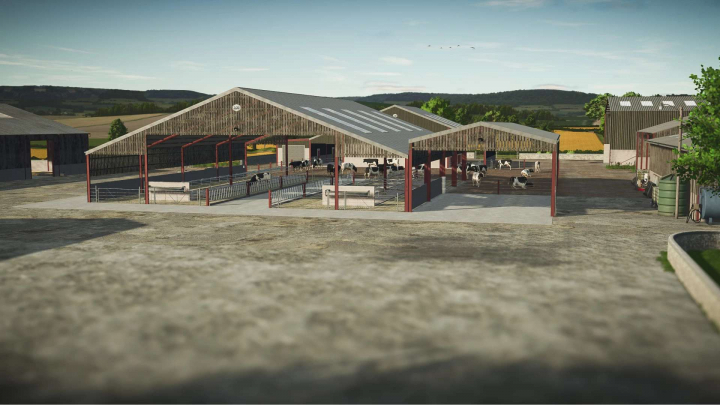 fs25-mods,  UK Dairy Barn v1.0