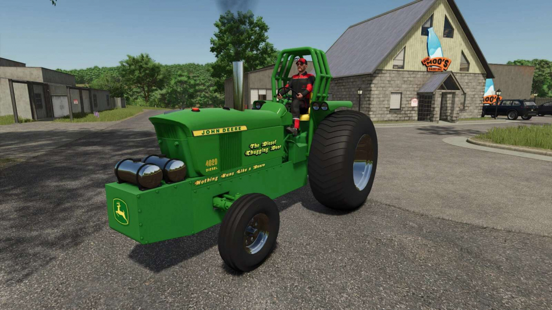 John Deere 4020 Pulling Tractor v1.0
