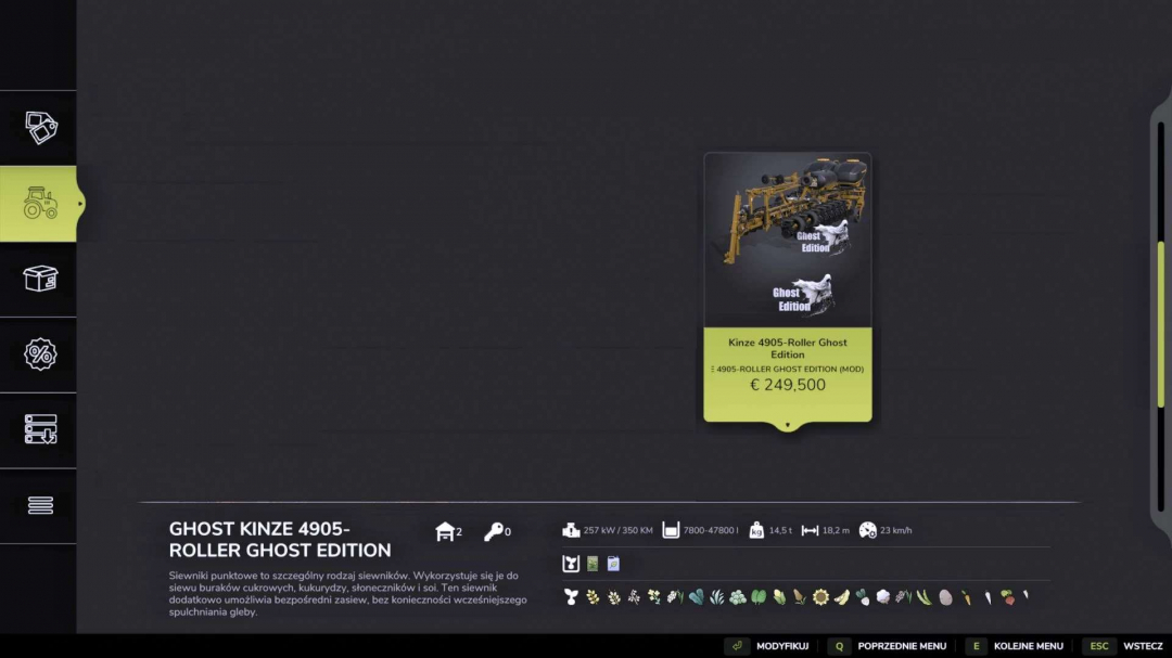 Kinze 4905 with roller v1.0.0.1