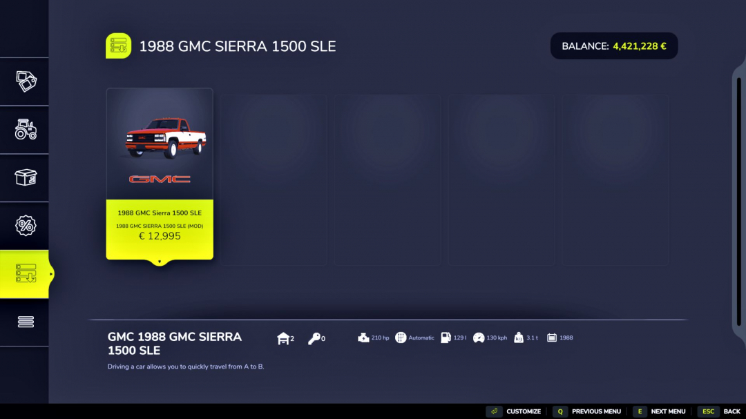 1988 GMC Sierra 1500 SLE v1.0