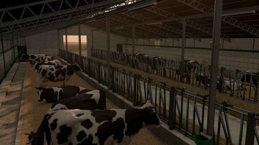 Cow Barn With Manure Conveyor v1.0