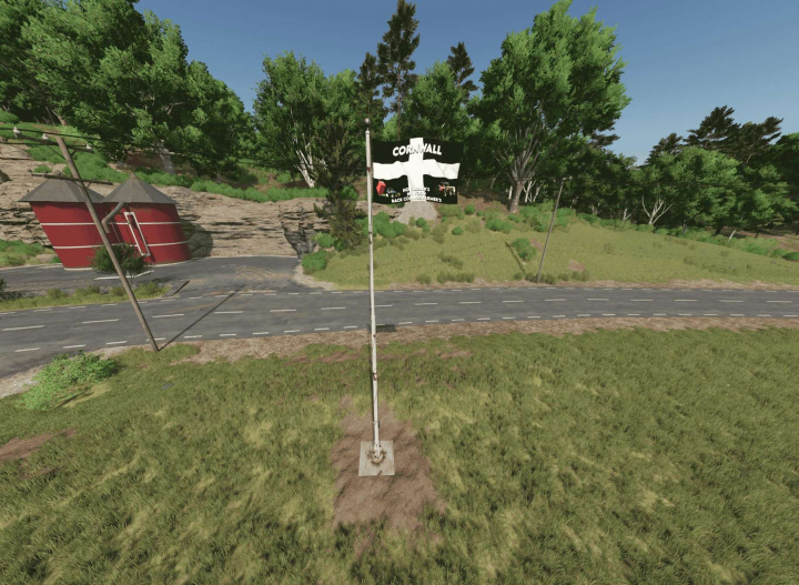 fs25-mods, Cornwall Flag pole v1.0