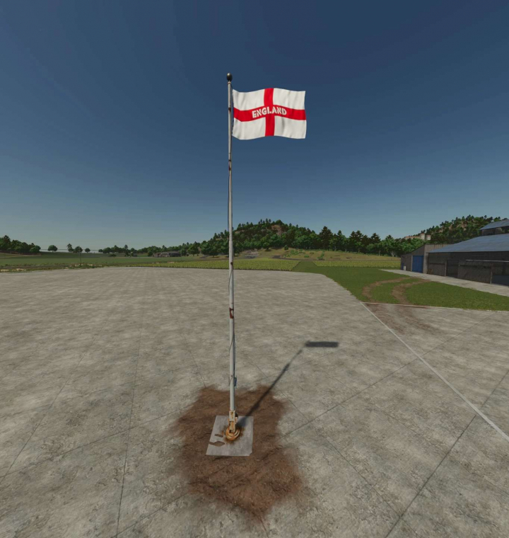 fs25-mods,  ENGLAND FLAG POLE v1.0