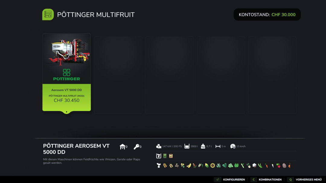 Pöttinger Aerosem VT 5000 DD (multifruits) V1.0.0.1