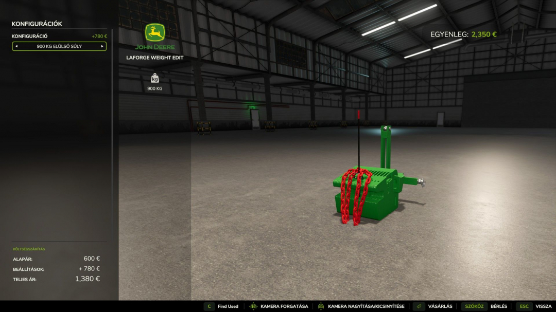 John Deere front weight V1.0
