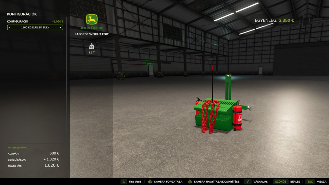 John Deere front weight V1.0
