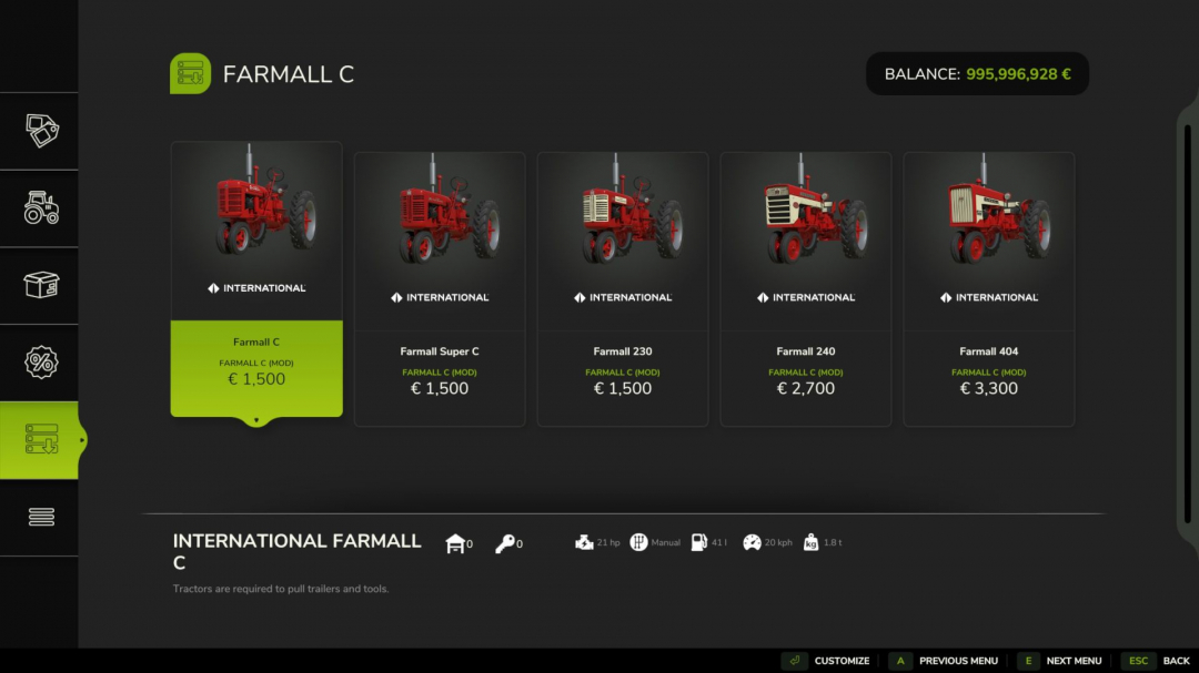 Farmall C family V1.0.0.1